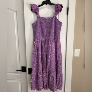 Vineyard Vines Katama Tile Violent Print Maxi Dress